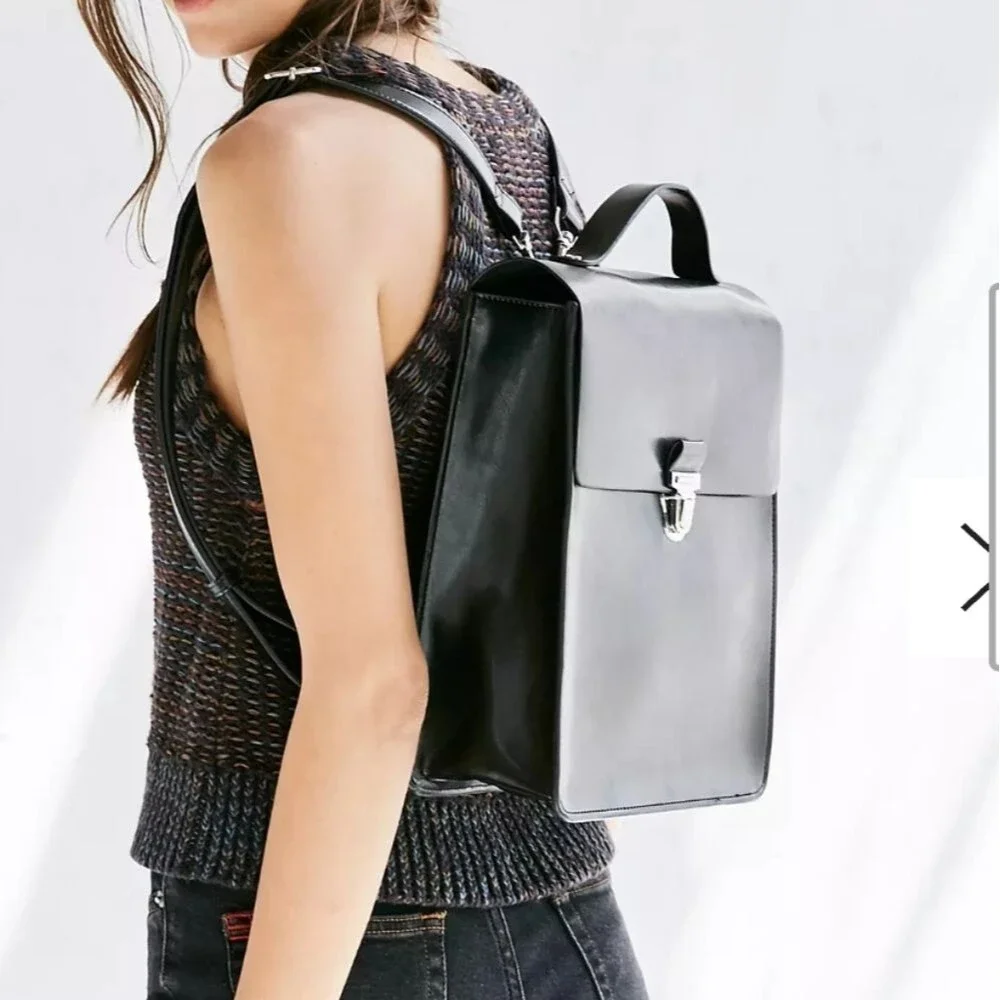 Urban Outfitters Black Backpack Bag Polyurethane